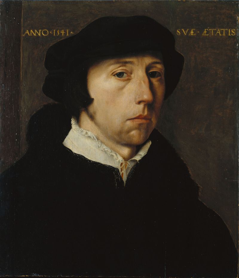 Retrato de un hombre en roble de Master of the 1540s