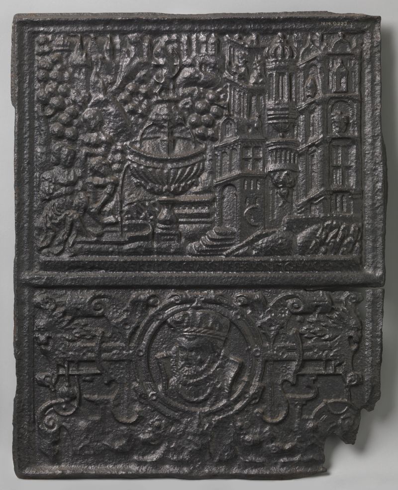 Kachelplaat met Bathseba en koning David, medio desconocido, Unknown Artist