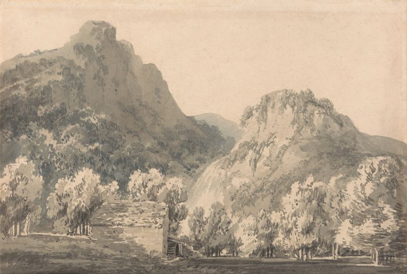 Waterfall of Lodore, uma paisagem de Joseph Mallord William Turner
