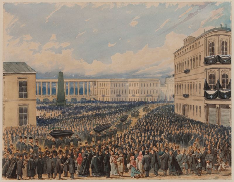 Obra figurativa de Adrian Głębocki, retratando a dor com acentos dourados.