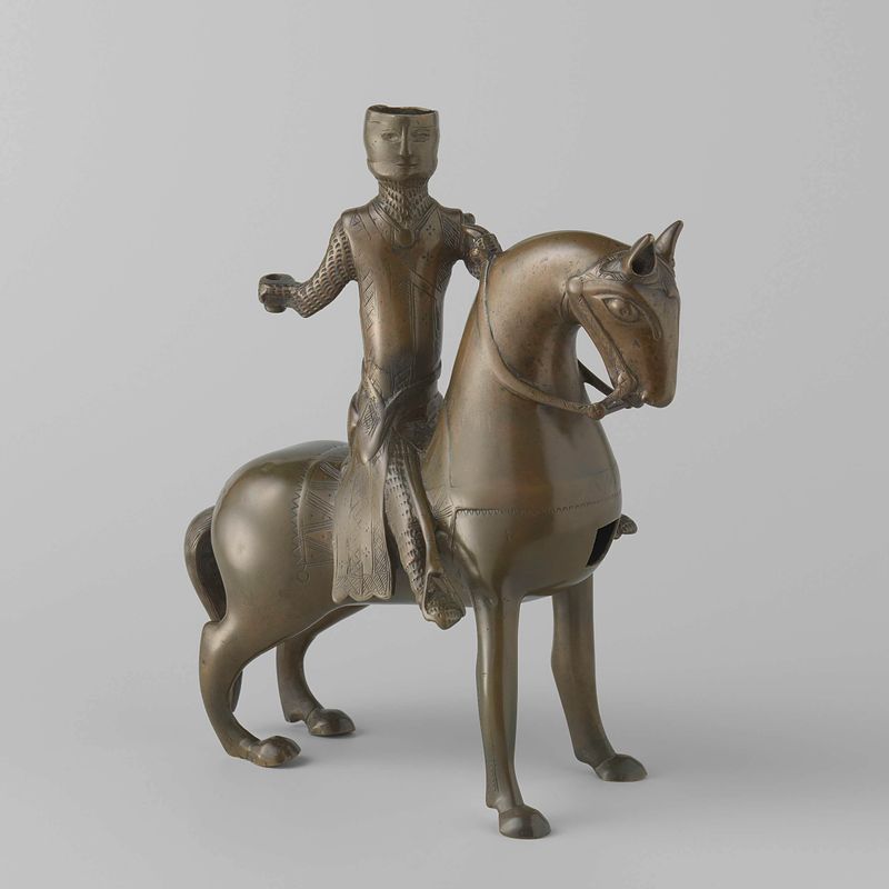 Aquamanile in the form of a mounted knight, Gothic style, unknown artist