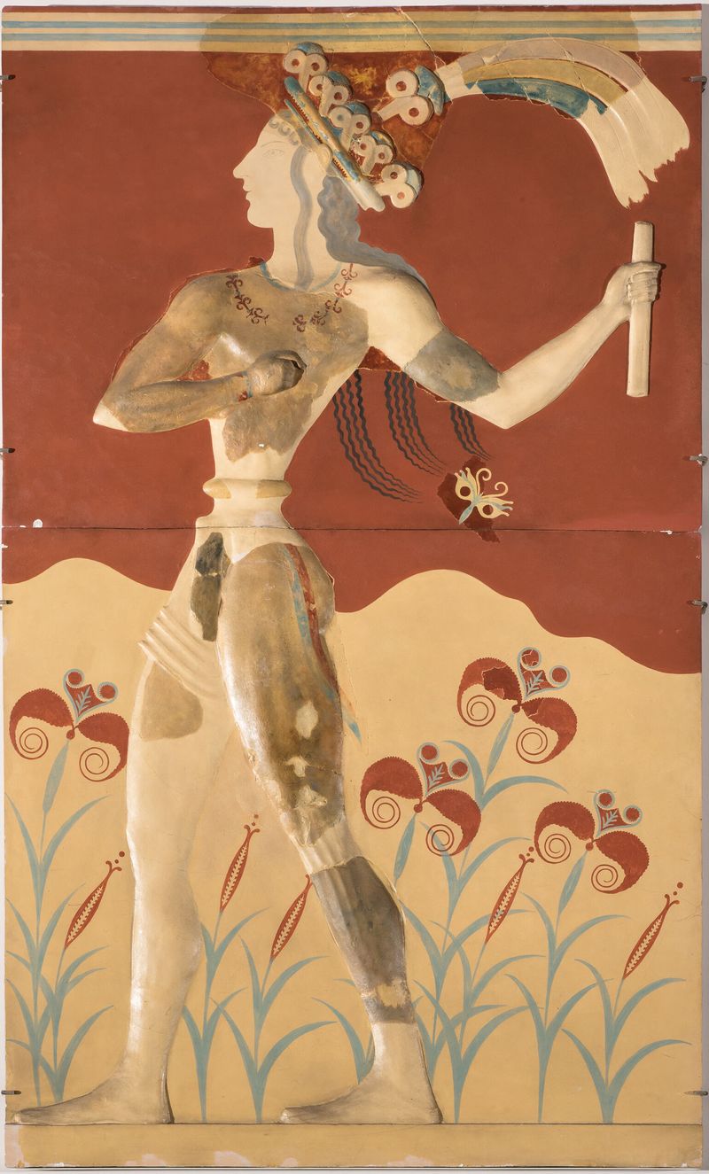 Relevo de Priest King or Lily Prince por Emile Gilliéron, meio gesso