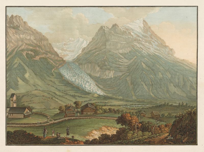 Glacier landscape in the valley of Grindelwald by Friedrich Rosenberg