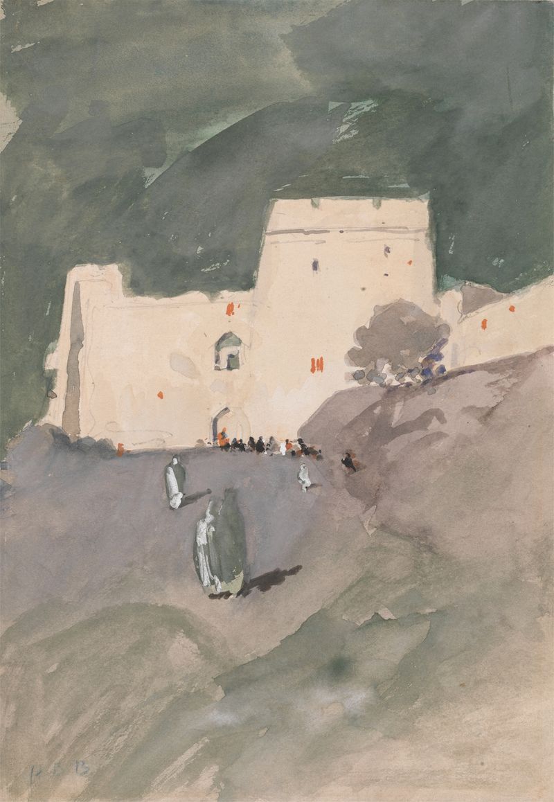 A Moorish Citadel, óleo sobre tela de Hercules Brabazon Brabazon