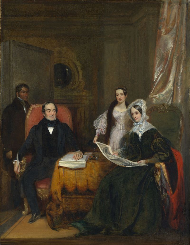Retrato de James Arnold y su familia, óleo sobre lienzo de Robert Scott Lauder