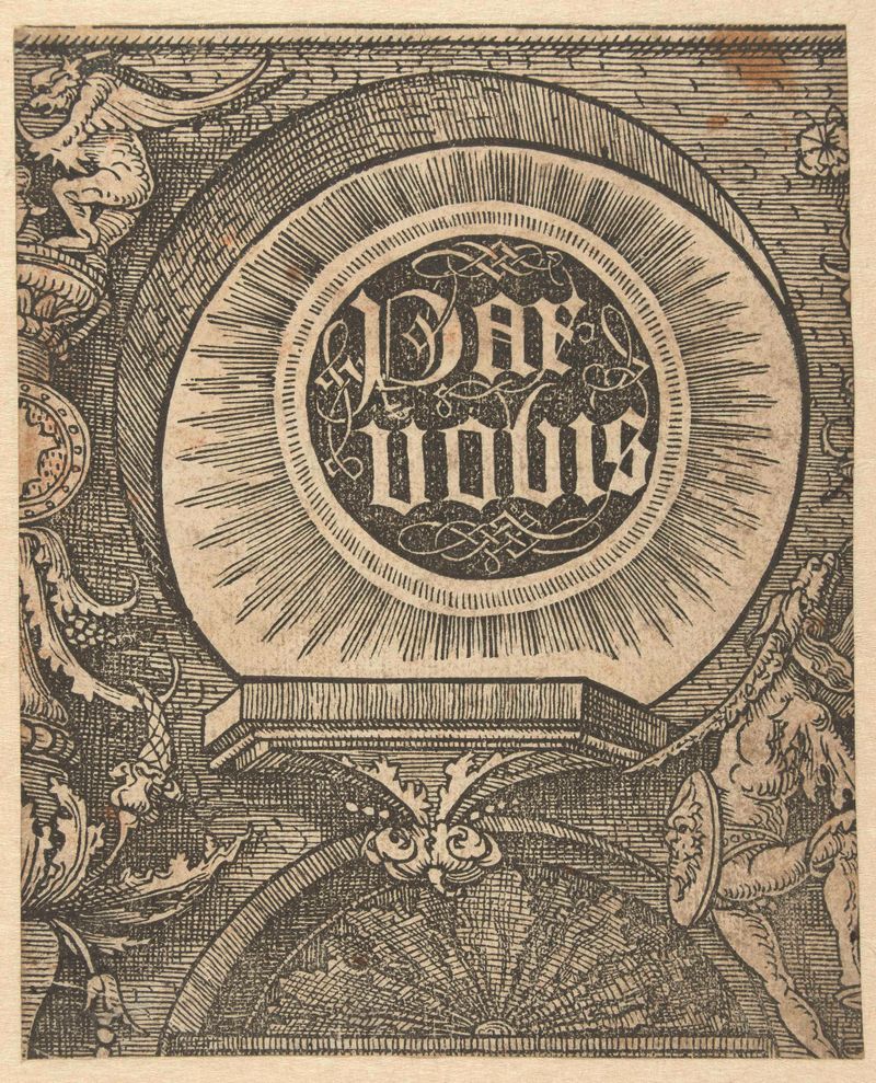 Pax Vobis de Jacob Cornelisz van Oostsanen, medio en papel, que representa rostros y gestos serenos.