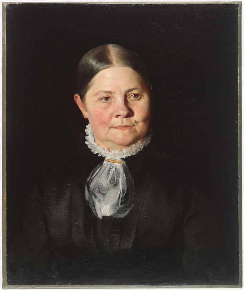 Retrato de Lucy Stone por Ida Bothe, óleo sobre lienzo