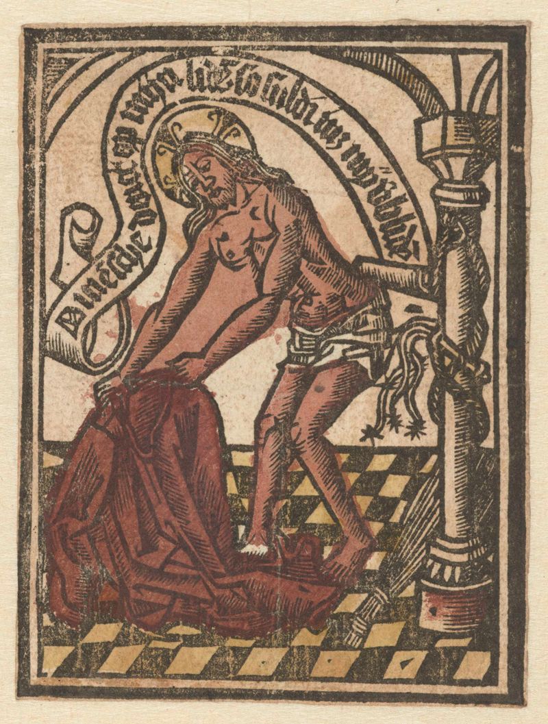 Retrato de una figura en ricas telas, estilo Renacimiento del Norte, por Unknown Artist