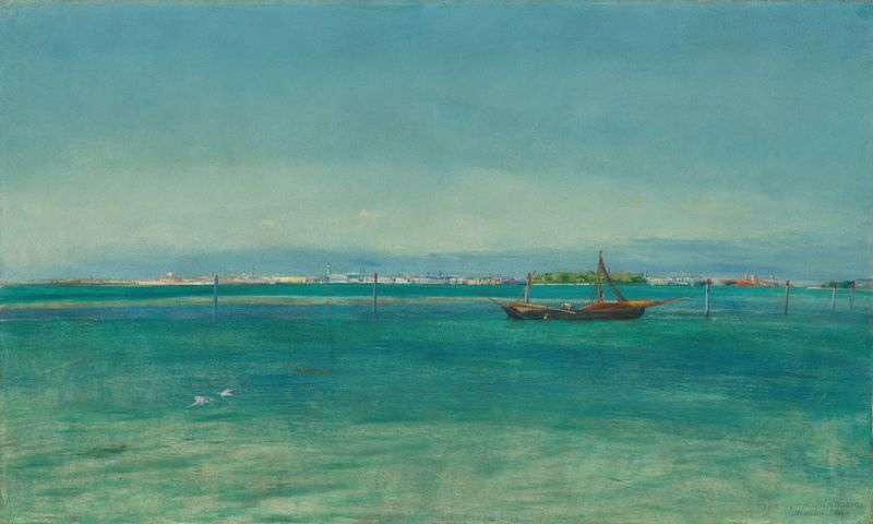 Venice from the Lido to Giudecca, oil painting by John William Inchbold