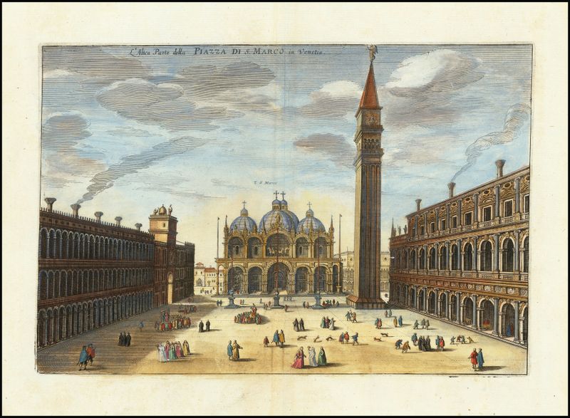 L’Altea Parte della Piazza S. Marco Di Venetia by Matthäus Merian the elder, Baroque etching