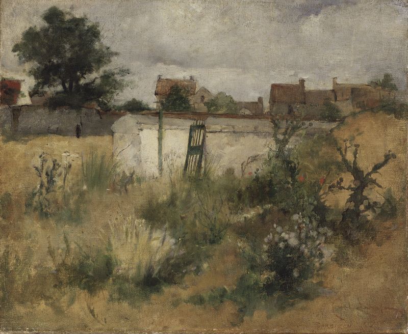 Landscape Study from Barbizon by Carl Larsson, oil painting depicting a serene hill and trees