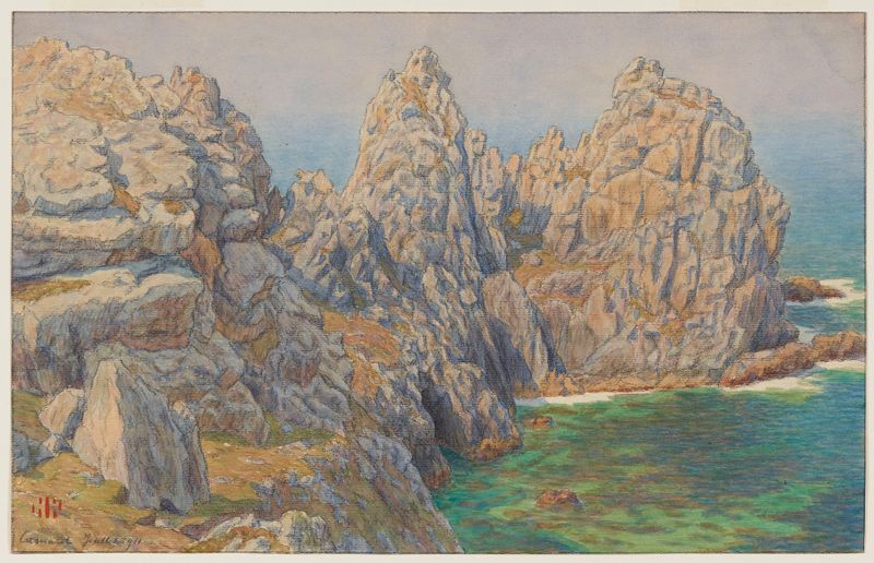 Bodegón de guisantes al atardecer por Henri Rivière, 1911