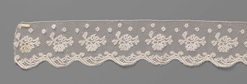 Trabajo de encaje con anémonas de artista desconocido, c. 1850-1874