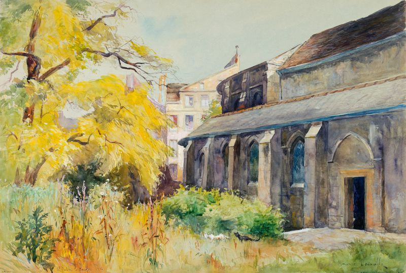 Eglise Saint-Julien-le-Pauvre de Maurice Dainville, pintura a óleo