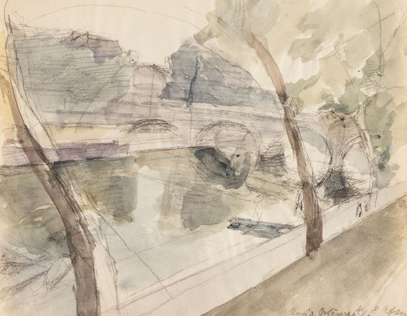 Impressionist landscape of the Seine River by Astrid Holm