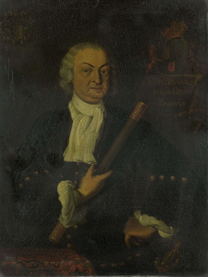 Retrato de Hendrik Swaardecroon, un gobernador general, medio de metal por Hendrik van den Bosch