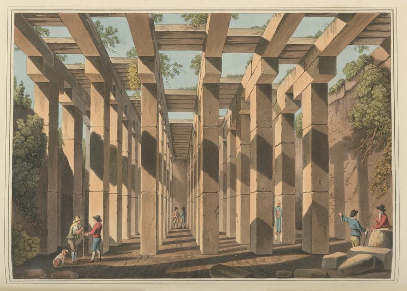 Antiguo cisterna en Val di Noto, acuarela sobre papel de Luigi Mayer
