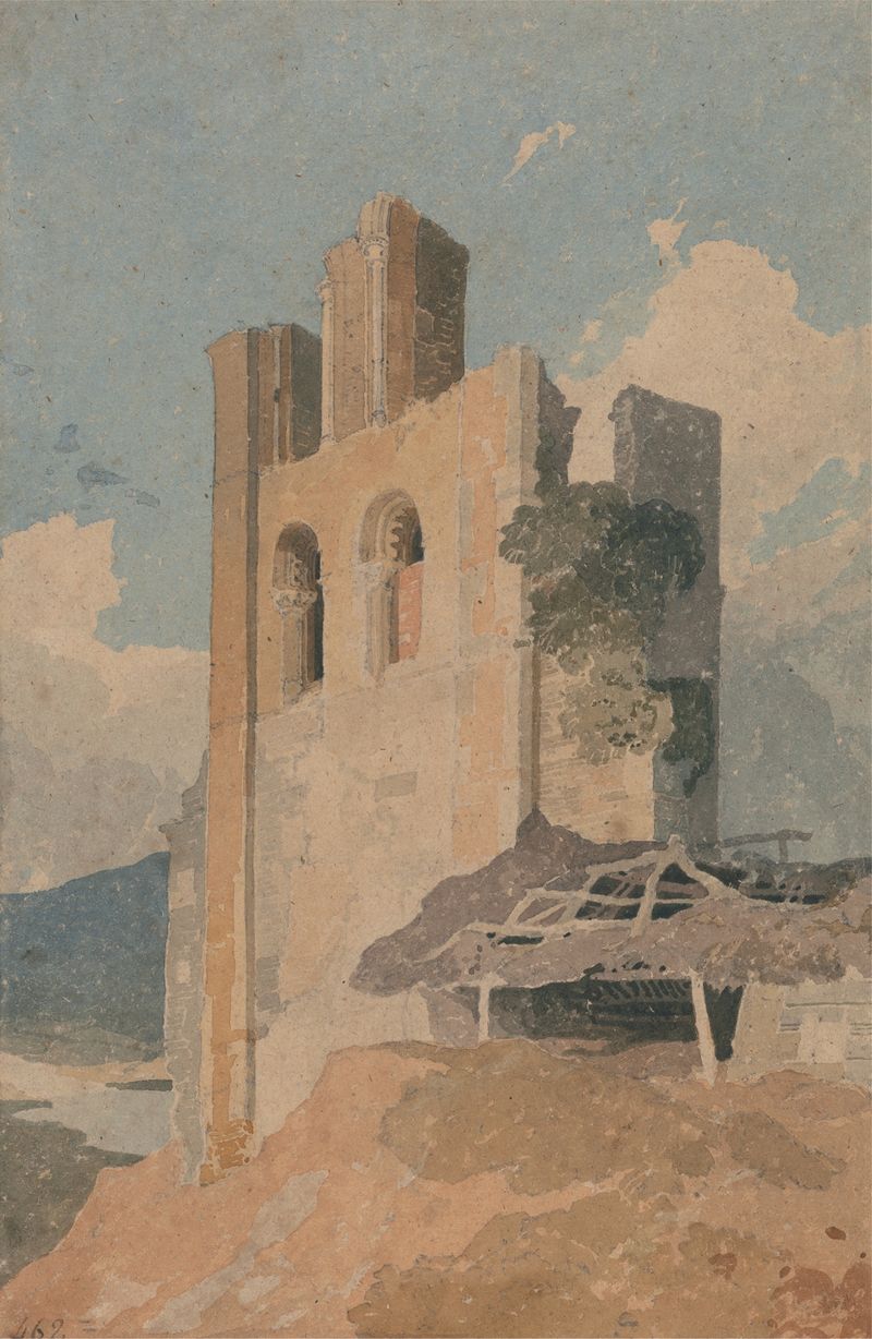 Watercolour by John Sell Cotman depicting Sheriff Hutton Castle in Yorkshire