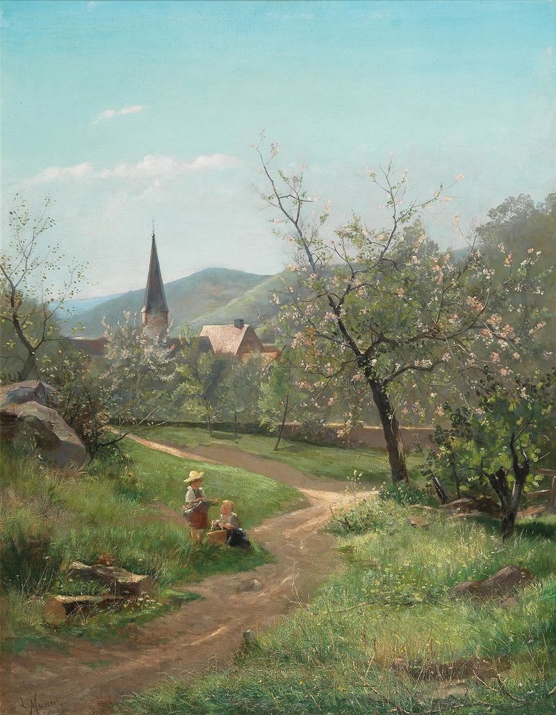 Pintura impressionista de flores de Leopold Munsch