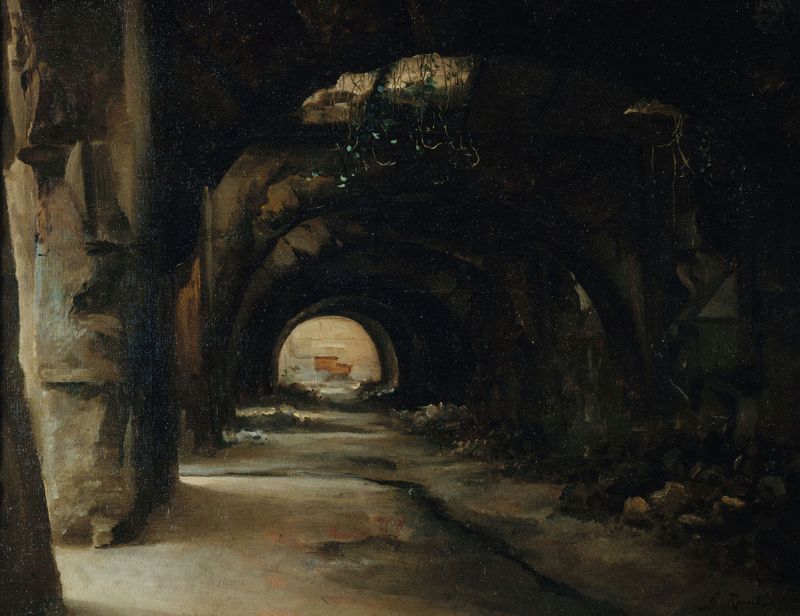 Les Ruines de l’ancienne Cour des comptes by Georges Rouard, oil painting