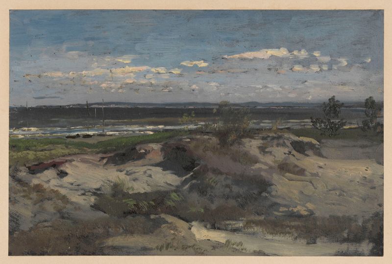 Dunes by the Baltic Sea I, pintura al óleo de Adolf Dressler