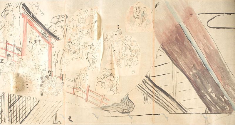 Study of the Illustrations of the Tales of the Heike by Matsudaira Sadanobu, ink on paper
