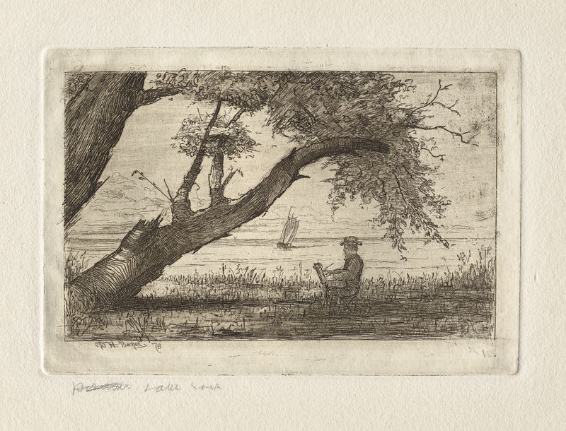 Lake Erie de Otto Henry Bacher, pintura paisagística impressionista