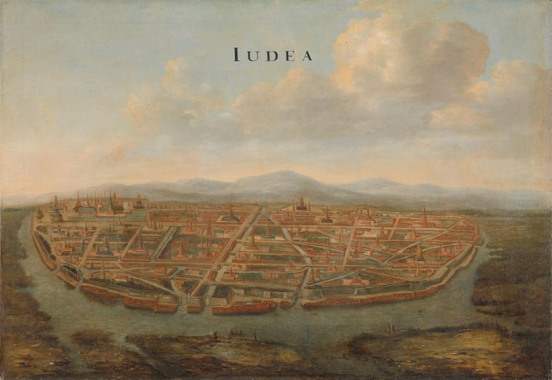 Lush landscape in oil on canvas by Johannes Vinckboons