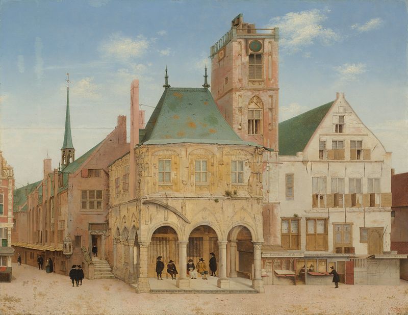 The Old Town Hall of Amsterdam, oil on panel by Pieter Jansz Saenredam