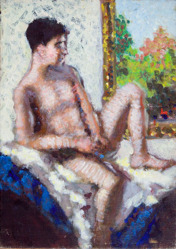 Retrato de David de Denman Waldo Ross, óleo sobre tela retratando um homem com um olhar intenso.