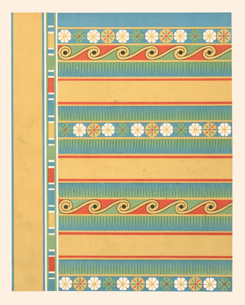 Decorative ceiling with hieroglyphs by Gustave Jéquier, 1911