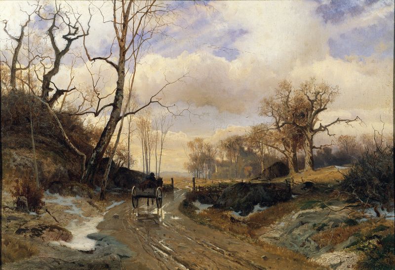 Spring in Skåne by Gustaf Rydberg, impressionism, depicting lush spring foliage and light.