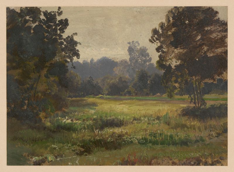 Paisaje de un prado con flores silvestres de Adolf Dressler, óleo, 1850-1881