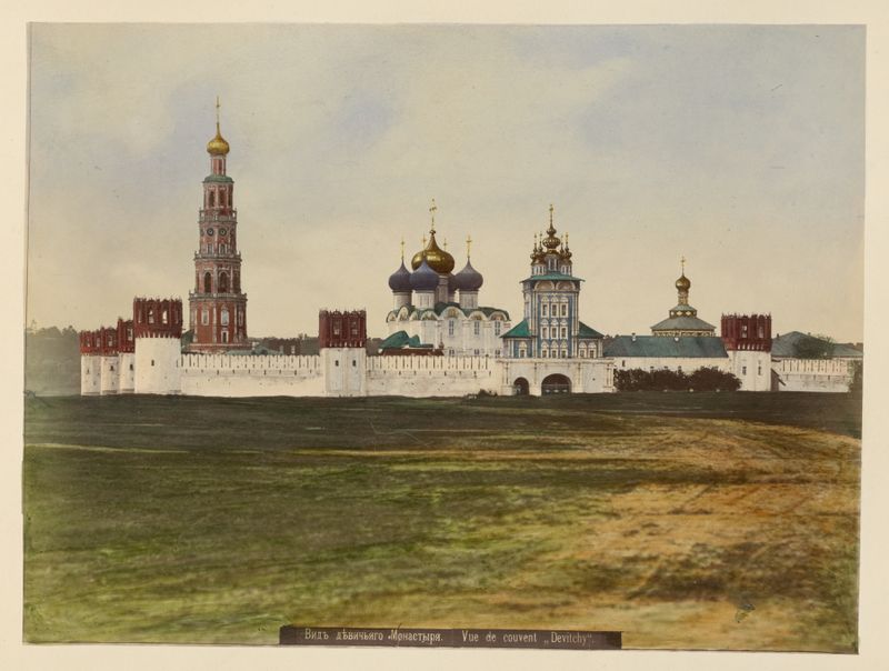 Romanticism oil painting depicting a monastery by J. Daziaro