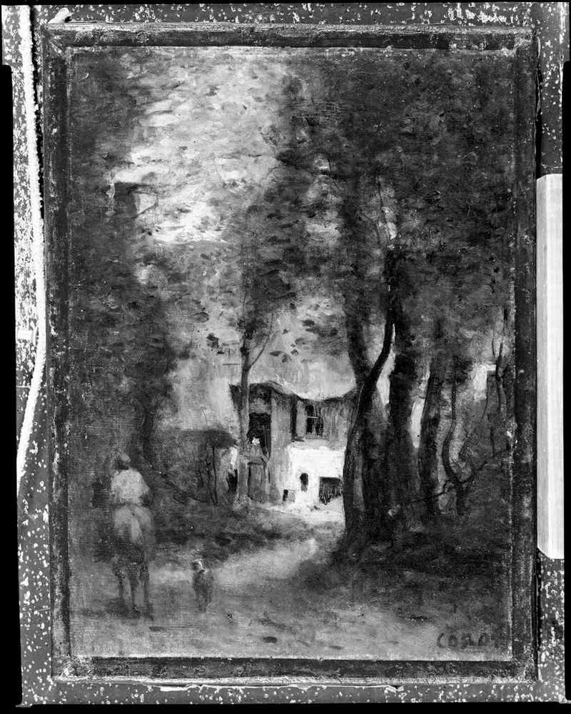 Landscape in the Environs of Gournay-en-Bray, óleo sobre lienzo de Jean-Baptiste-Camille Corot