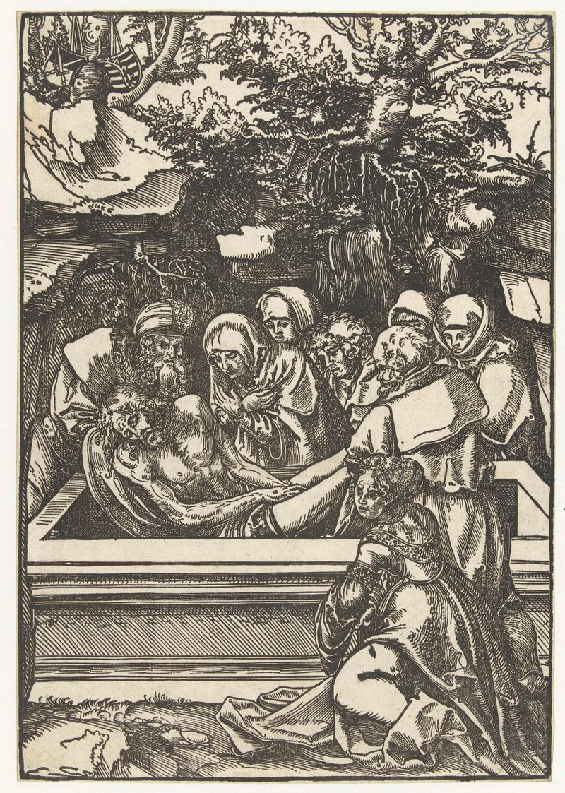 Graflegging de Lucas Cranach (I), meio papel, retratando uma figura solene com um rosto expressivo.