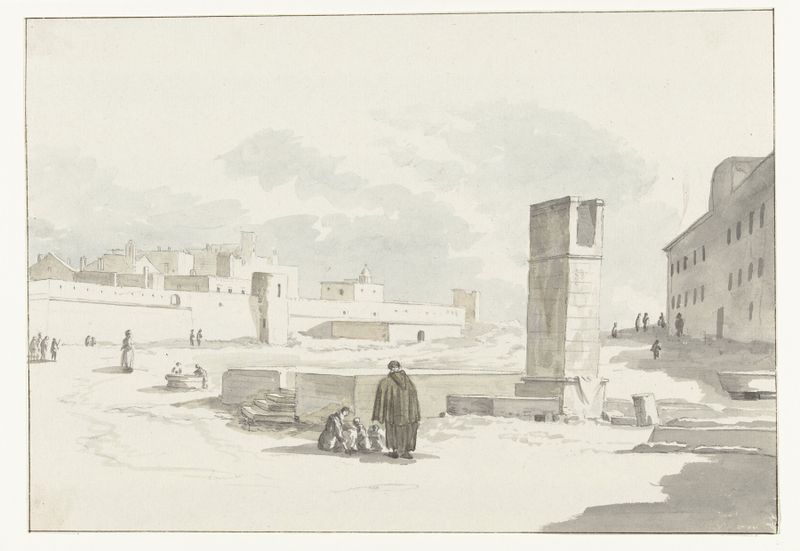 Paisagem costeira de Abraham-Louis-Rodolphe Ducros, 1778