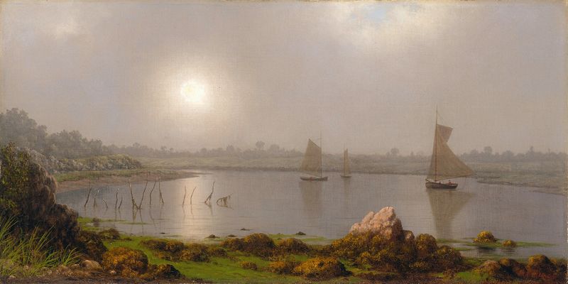 York Harbor, Coast of Maine pintura a óleo de Martin Johnson Heade