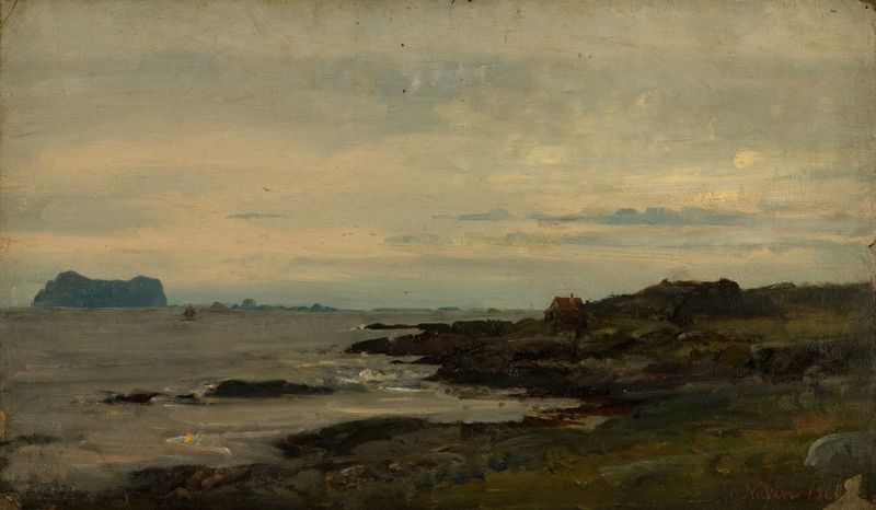 Paisaje con verdes vibrantes y luz solar, óleo sobre lienzo de Amaldus Nielsen