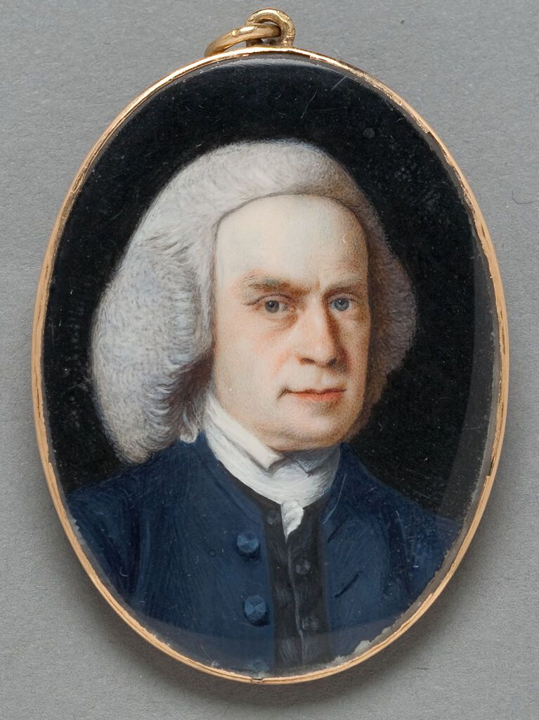 Retrato de John Winthrop, escultura de marfil de John Hazlitt