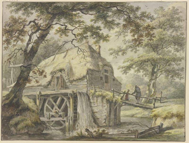 Paisagem com um rio e floresta, pintura a óleo de Pieter Pietersz. Barbiers