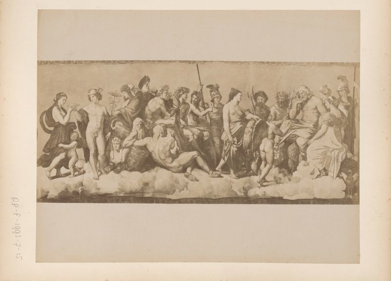 Fresco reproduction of Het beraad der goden by Domenico Anderson, albumen print