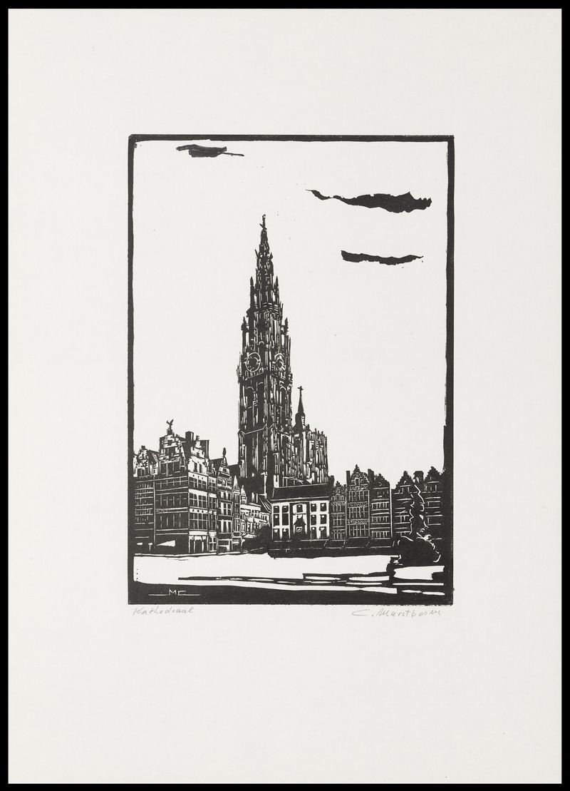 Gothic architecture of Kathedraal by C. Marstboom, featuring intricate stonework and light.