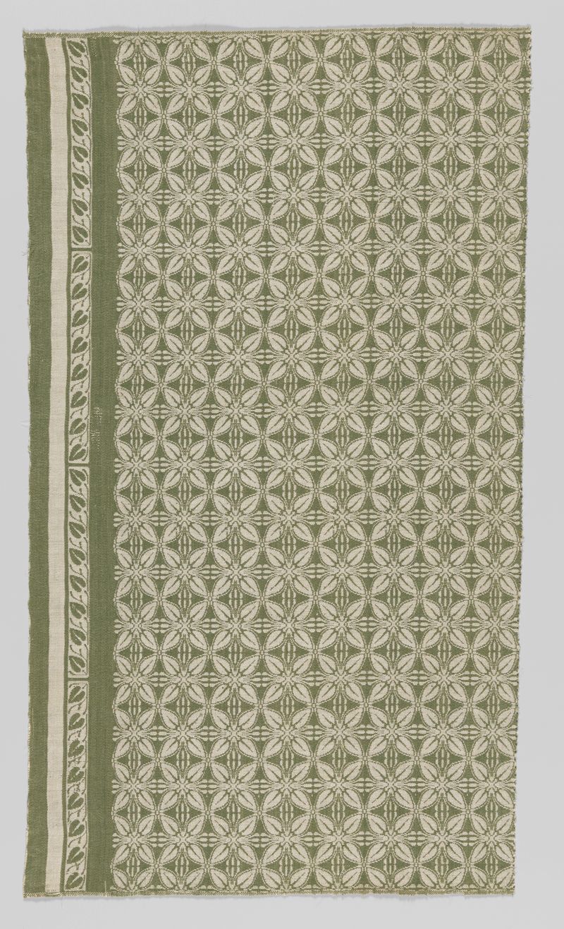 Textile design featuring lotus motif by Chris Lebeau
