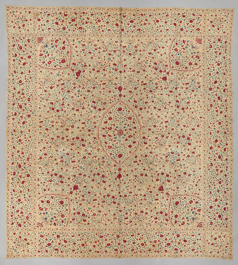 Tapeçaria de algodão colorida de artista desconhecido, c. 1700-1750
