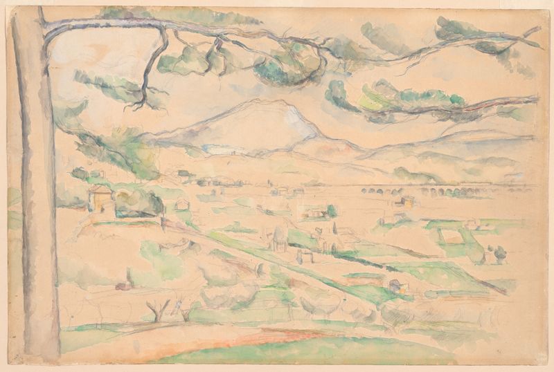 Montagne Saint-Victoire landscape by Paul Cezanne, oil painting