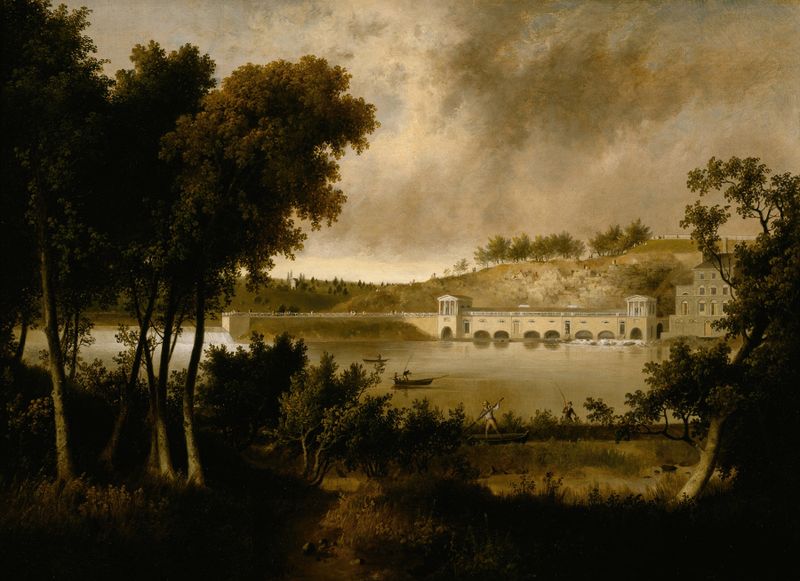 View of the Fairmount Waterworks, oil on canvas by Thomas Doughty