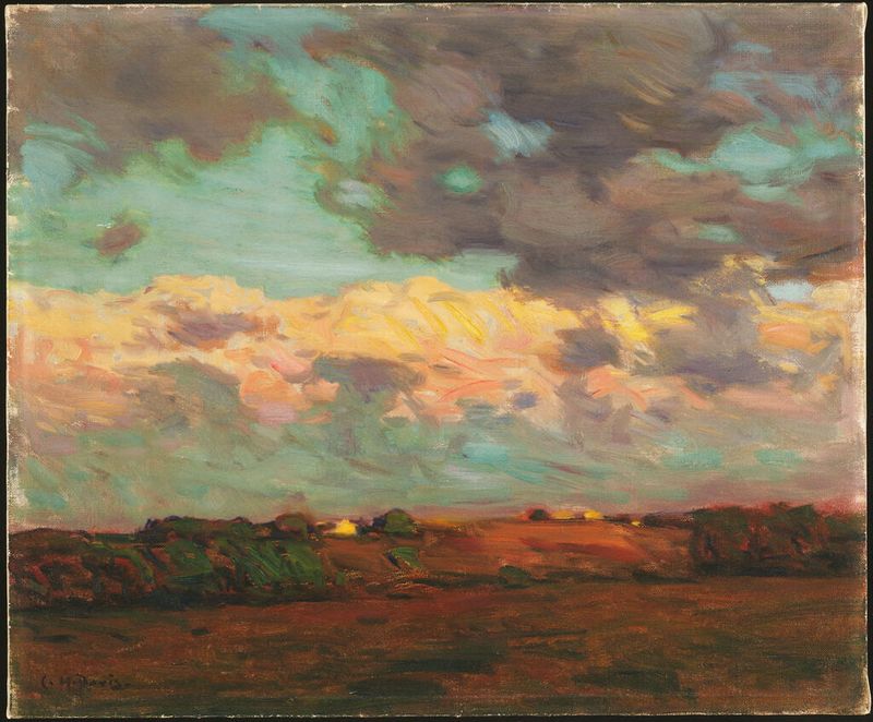 Clouds after Storm by Charles Harold Davis, oil on canvas depicting swirling clouds and light.