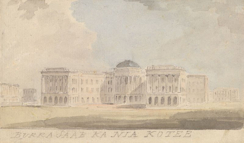 Neoclassical architecture of New Government House at Calcutta by Samuel Davis