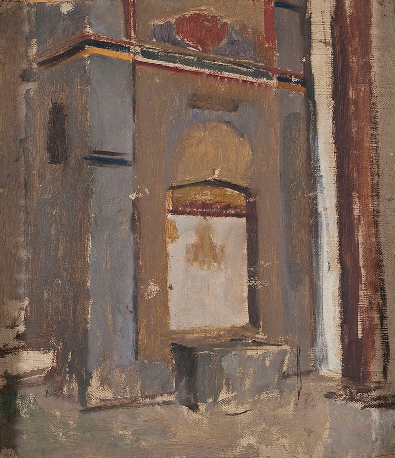 Fuente en el palacio del kan, óleo sobre lienzo de Jan Ciągliński